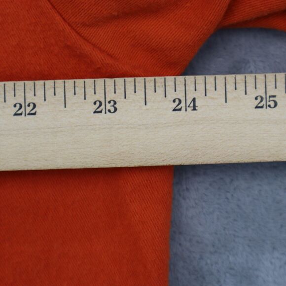 Trick r Treat Shirt Mens L Orange Distressed Button Up Long Sleeve Collared Top - Picture 6 of 16